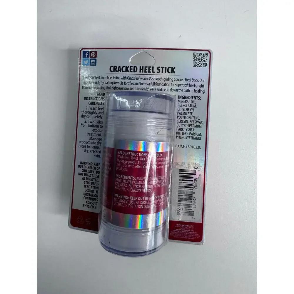 Onyx Professional Cracked Heel Stick Moisturizing Coconut Scent 2.46 oz/70 g